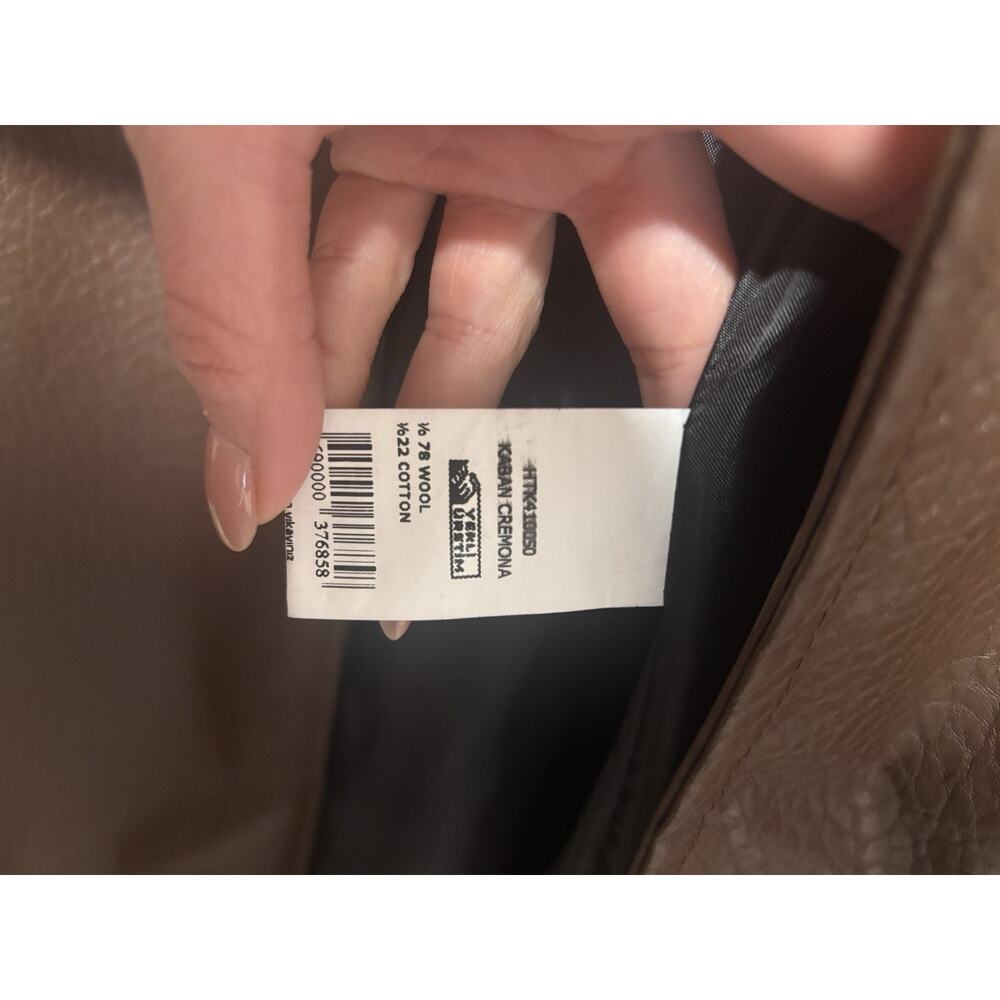 Brown Faux Leather Trench Coat with Belt – Brand New - Picture 5 of 8
